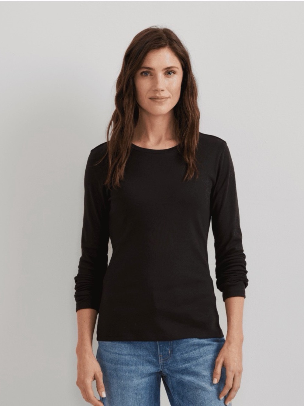 Eddie Bauer black long sleeve Favorite Tee. Size S.